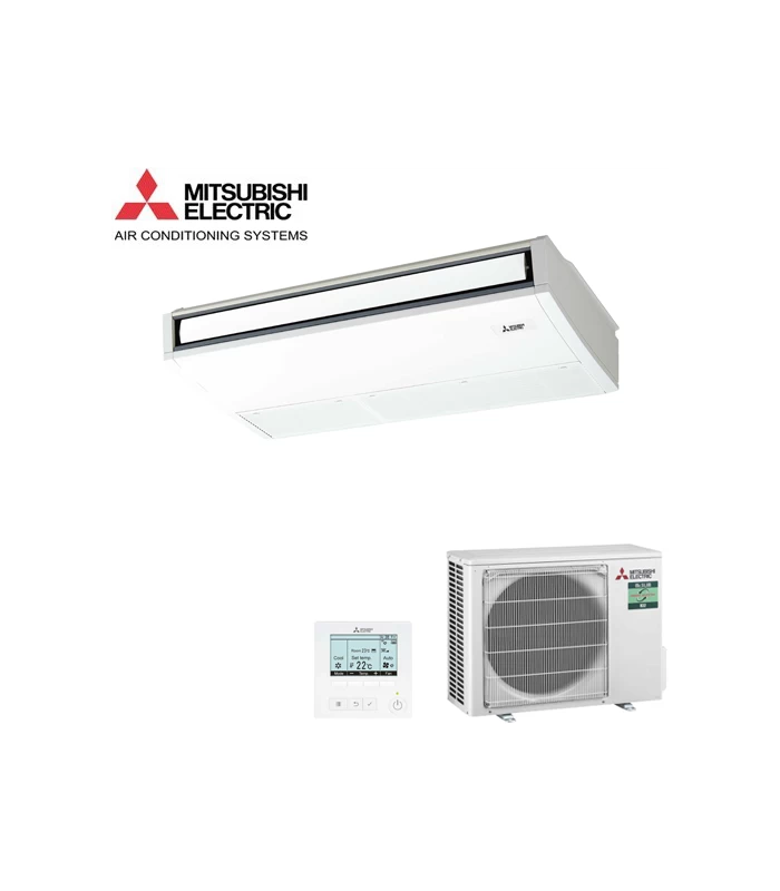 Aparat de aer conditionat de tavan Mitsubishi Electric PCA-M140KA-PUZ-ZM140YKA-PAR-41MAA-J 46000 BTU SERIES P PCA-M KA Power Inverter, trifazat cu telecomanda cu fir